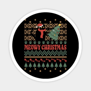 Meowy Christmas Sublimation Magnet